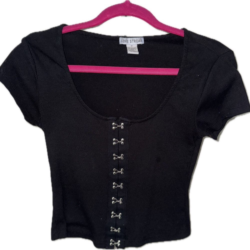 Y2K Black Corset Top